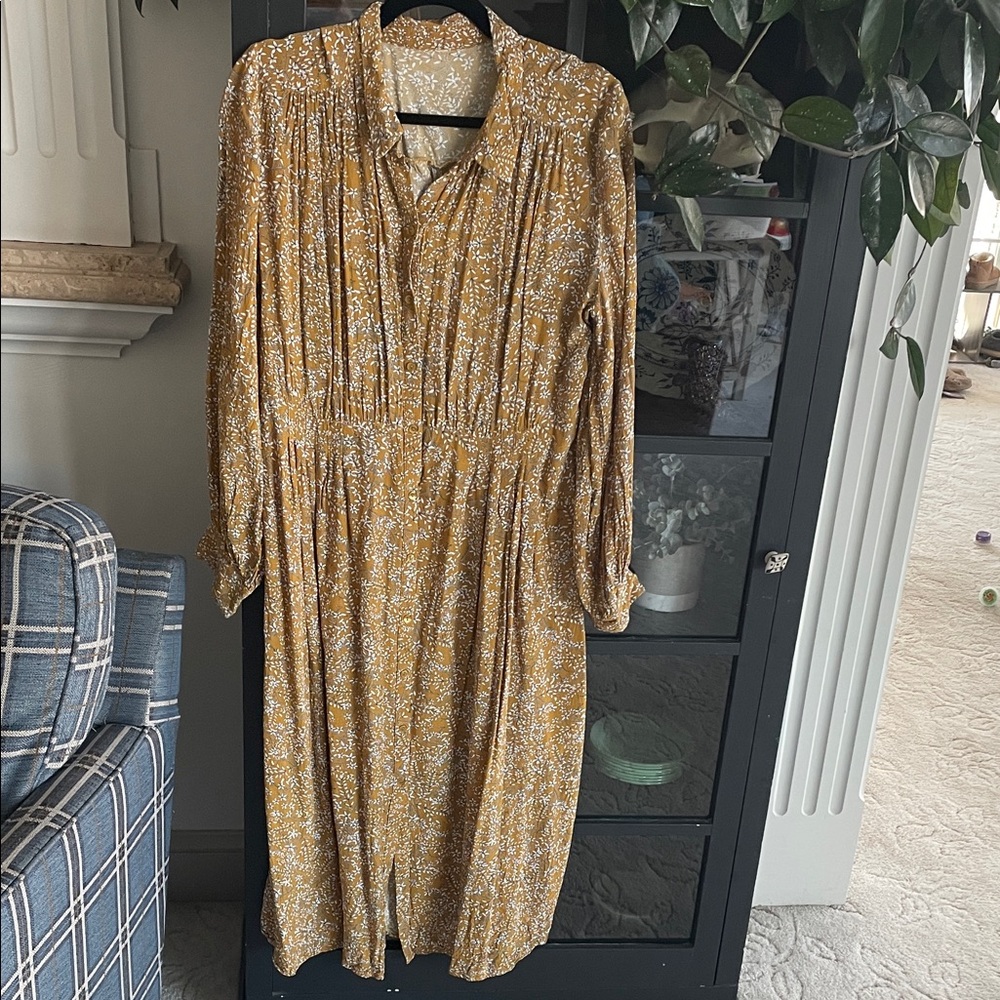Floral Mustard Dress